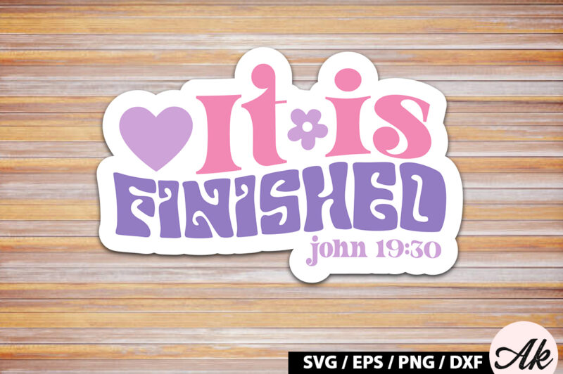 It is finished john 19.30 Retro Sticker