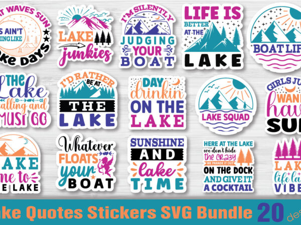 Lake quotes t-shirt bundle lake quotes svg bundle