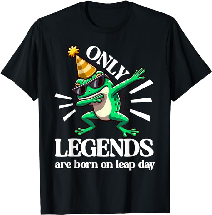 Leap Day Birthday Frog Funny Leapling Birthday Legend Feb 29 T-Shirt