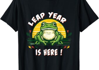 Leap year birthday feb 29th 2024 leap day funny frog t-shirt