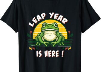 Leap Year Birthday Feb 29th 2024 Leap Day Funny Frog T-Shirt