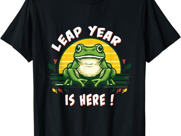 Leap year birthday feb 29th 2024 leap day funny frog t-shirt