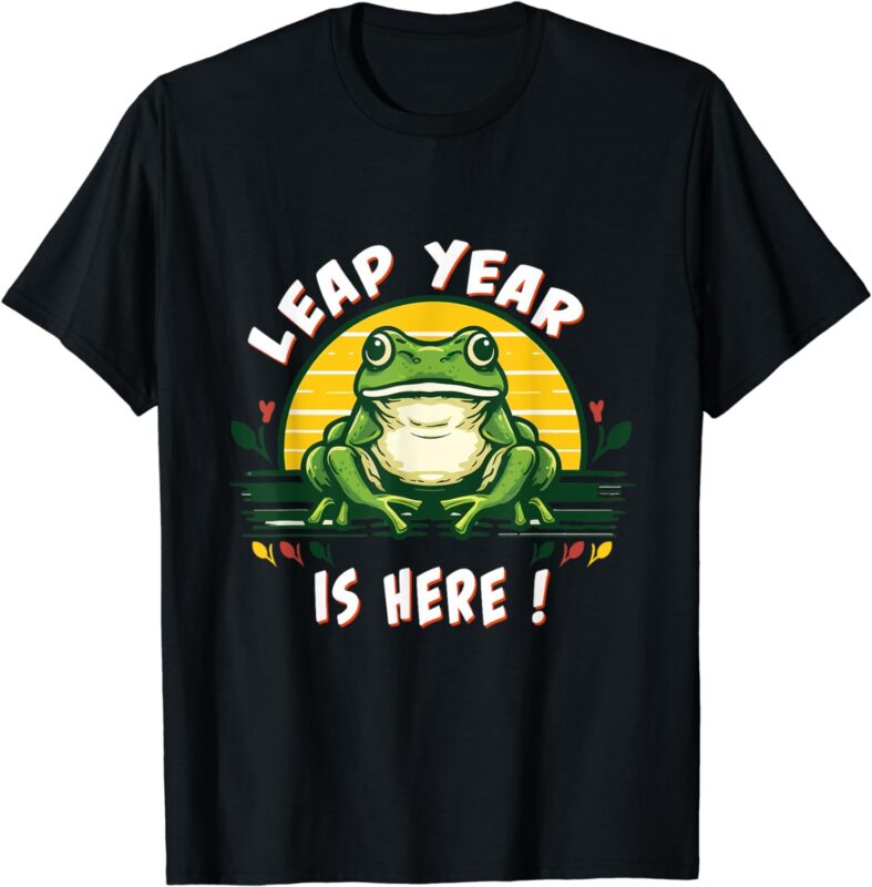 Leap Year Birthday Feb 29th 2024 Leap Day Funny Frog T-Shirt