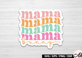 Mama bunny Retro Sticker