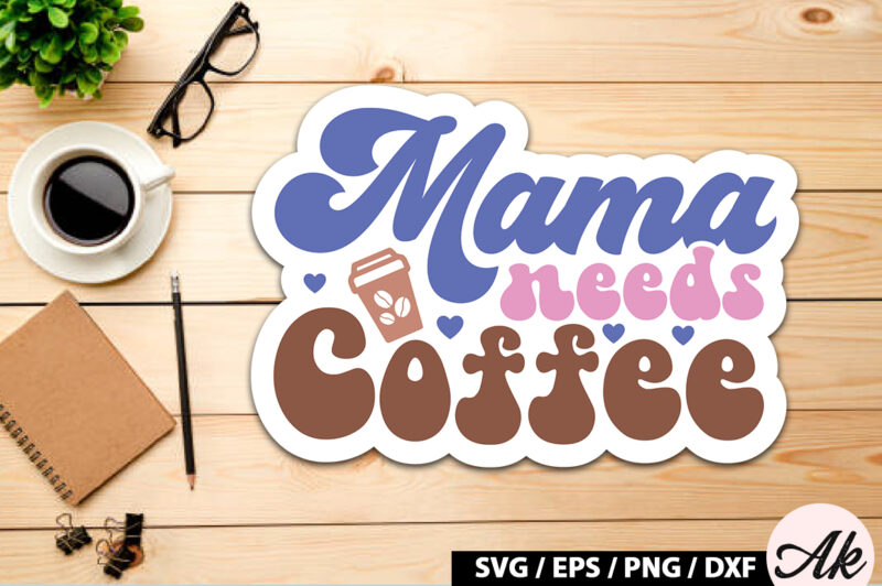Retro Coffee Sticker SVG Bundle