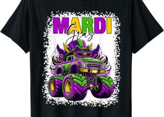 Mardi Gras Kids Outfit Monster Truck Fun Boy Mardi Gras 2024 T-Shirt