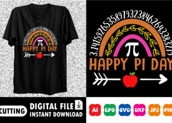 Happy pi day shirt design print templet