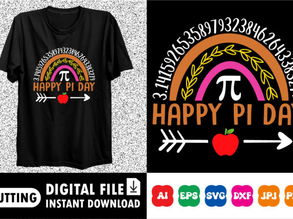 Happy pi day shirt design print templet