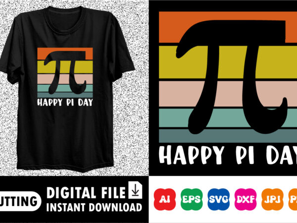 Happy pi day shirt design print template
