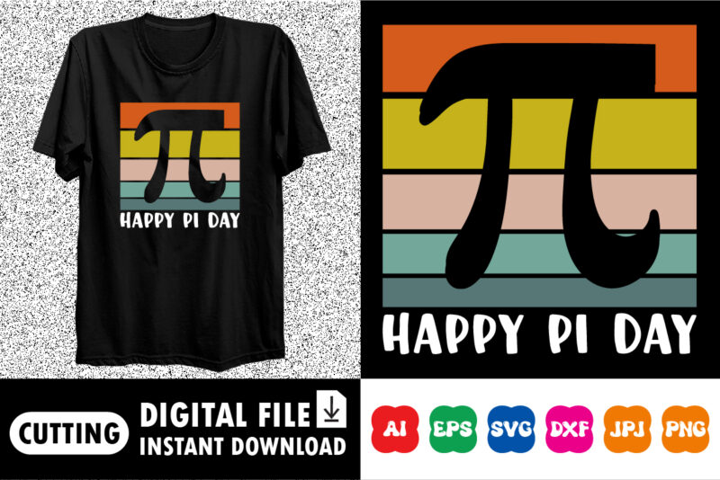 Happy pi day shirt design print template