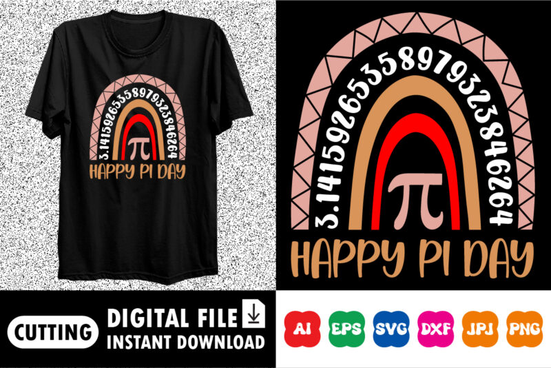 Happy pi day shirt design print template