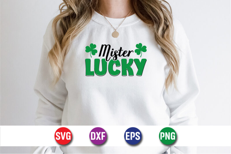 Mister Lucky SVG T-shirt Design Print Template