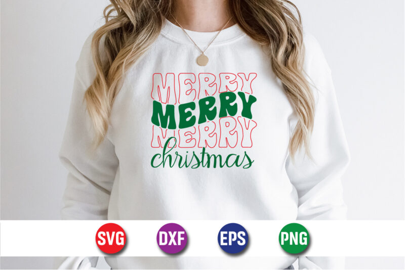 Merry Merry Merry Christmas, Merry Christmas SVG, Christmas Svg, Funny Christmas Quotes, Winter SVG, Santa SVG, Christmas T-shirt SVG