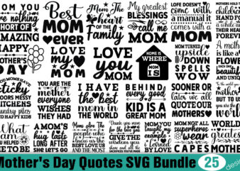 Mother’s Day Quotes T-shirt Bundle Mother’s Day Quotes SVG Bundle