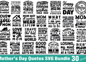 Mother’s Day Quotes T-shirt Bundle Mother’s Day Quotes SVG Bundle