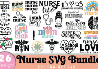 Nurse T-shirt Bundle Nurse SVG Bundle