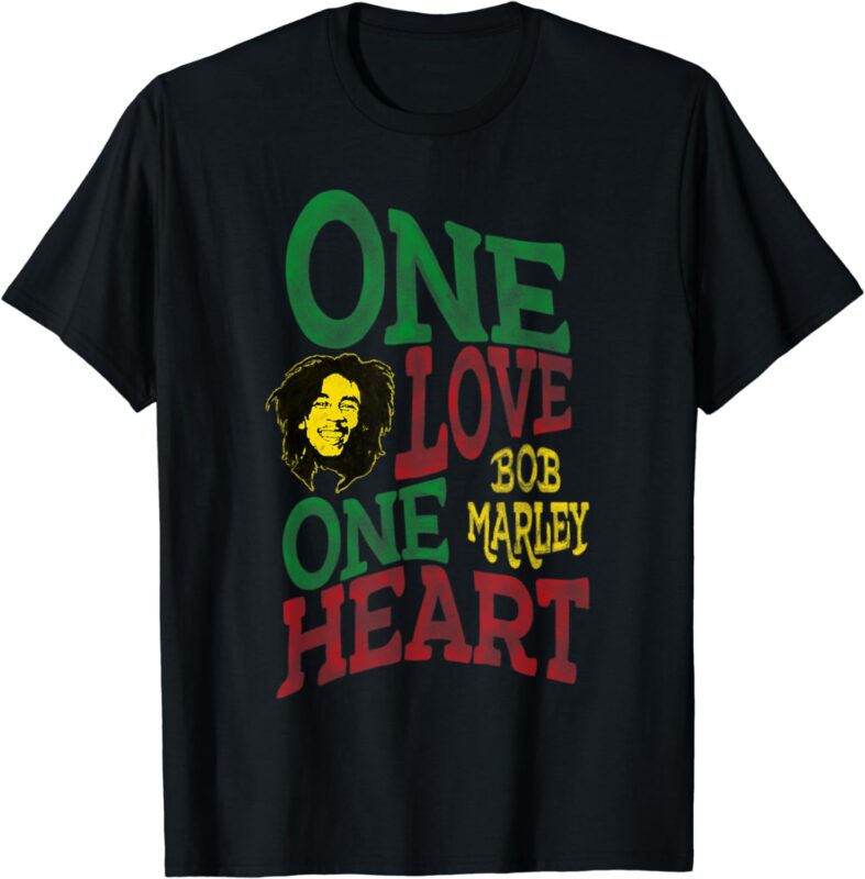 Official Bob Marley One Love One Heart T-Shirt