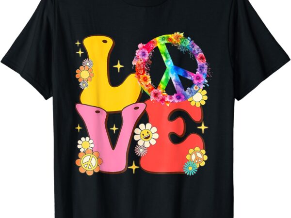 Peace sign love t shirt 60s 70s tie dye hippie t-shirt Peace sign love t shirt 60s 70s tie dye hippie t-shirt