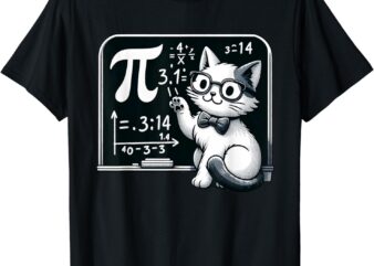 Pi day cat T-shirt