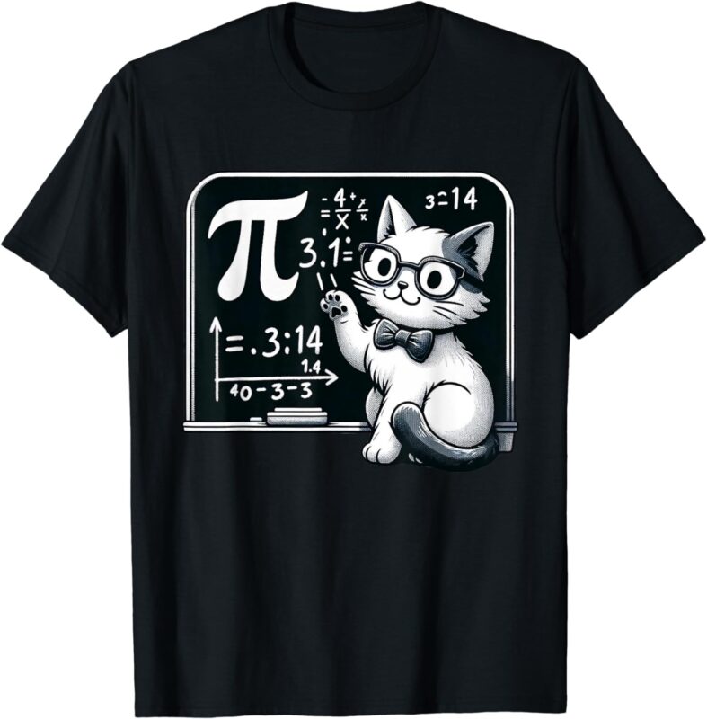 Pi day cat T-shirt