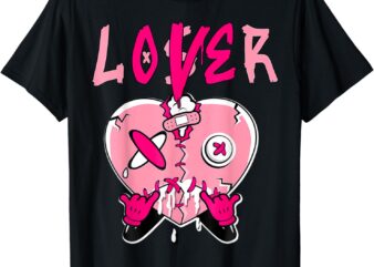 Pink Loser Lover Pink Drip Heart Matching Tee For Men Women T-Shirt