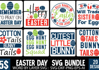 Easter day svg bundle, easter sublimation bundle, easter quotes svg, happy easter day svg, hello spring svg,easter day t-shirt bundle, easte