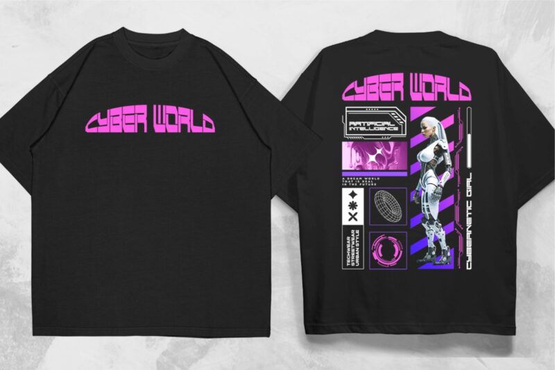 Most Trending Streetwear Mega Bundle, Graphic T shirt Vector, Y2k, Graffiti, Cyberpunk, Brutalism, Urban T-shirt Designs Commercial Use