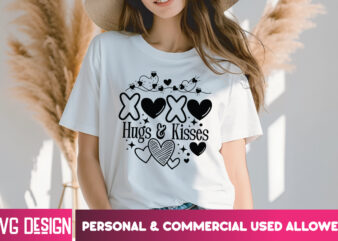 Xoxo hugs & kisses t-shirt design, xoxo hugs & kisses svg design, valentine quotes, happy valentine's day svg,valentine's day svg design