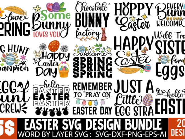 Easter t-shirt design bundle, happy easter svg png, easter bunny svg, kids easter svg, easter shirt svg, easter svg, easter teacher svg, bun