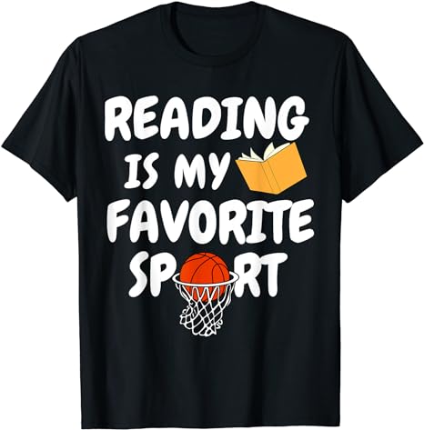 Reading Is My Favorite Sport Basketball World Book Day T-Shirt