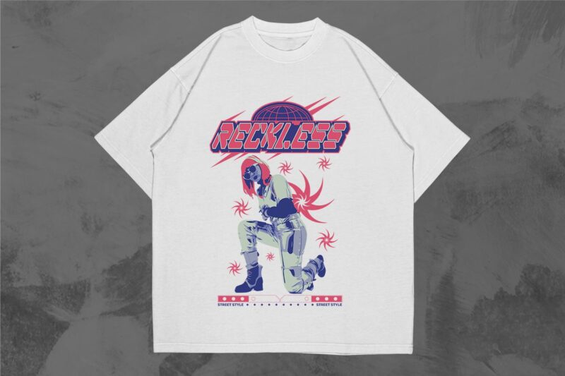 Most Trending Streetwear Mega Bundle, Graphic T shirt Vector, Y2k, Graffiti, Cyberpunk, Brutalism, Urban T-shirt Designs Commercial Use