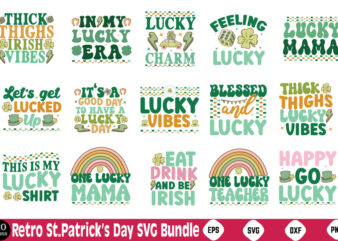 Happy st.patrick’s day sublimation bundle, st.patrick’s day sublimation mega bundle , st. patrick’s day png, lucky shamrock png, retro st. p