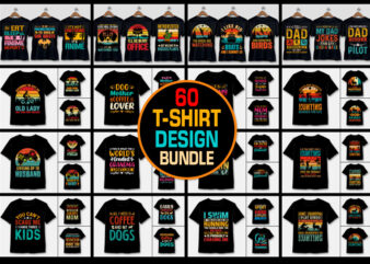 Retro Vintage T-Shirt Design Mega Bundle