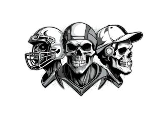 SKULL SPORT t shirt template vector