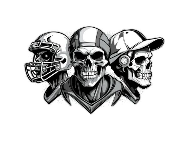 Skull sport t shirt template vector