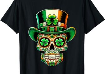 San Patties Irish Sugar Skull Day Of Dead St Patricks Day T-Shirt
