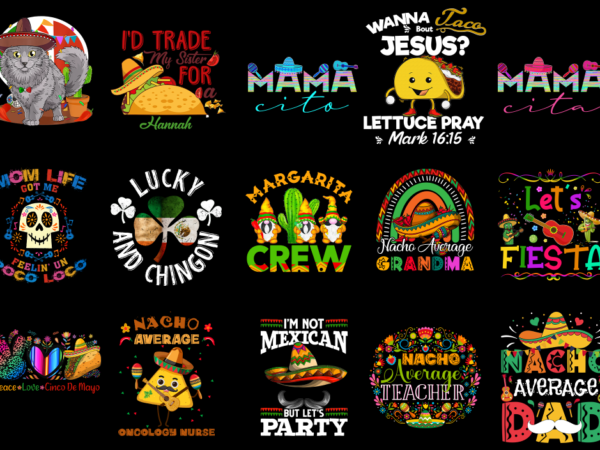 15 cinco de mayo shirt designs bundle p2, cinco de mayo t-shirt, cinco de mayo png file, cinco de mayo digital file, cinco de mayo gift, cin