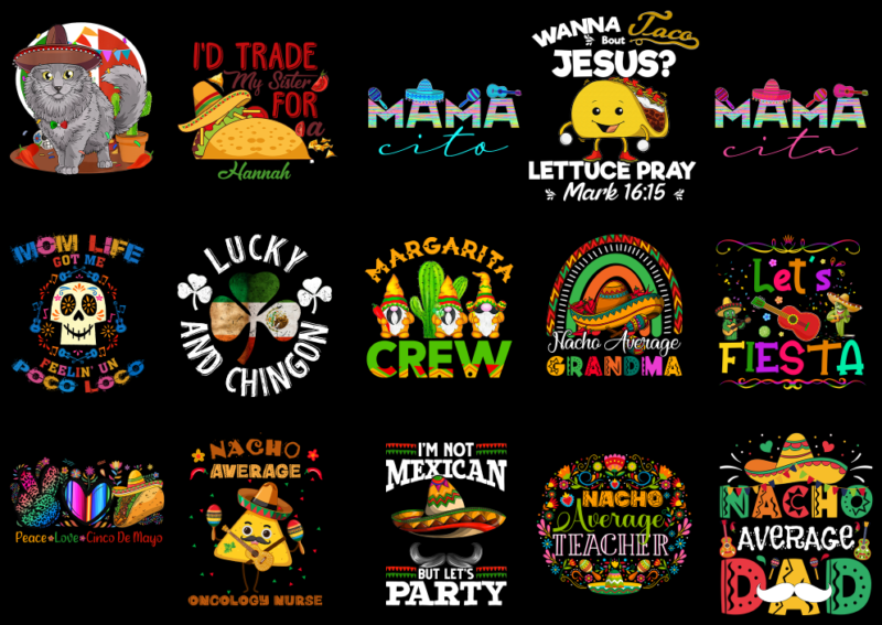 15 Cinco De Mayo Shirt Designs Bundle P2, Cinco De Mayo T-shirt, Cinco De Mayo png file, Cinco De Mayo digital file, Cinco De Mayo gift, Cin