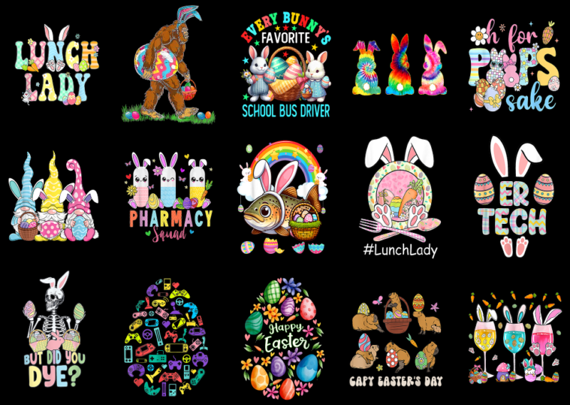 15 Easter Day Shirt Designs Bundle P6 CL, Easter Day T-shirt, Easter Day png file, Easter Day digital file, Easter Day gift, Easter Day down