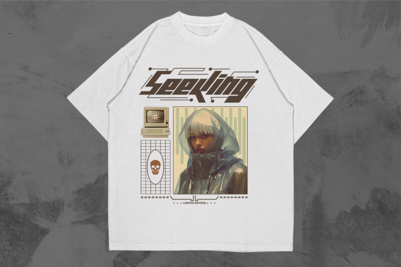 Most Trending Streetwear Mega Bundle, Graphic T shirt Vector, Y2k, Graffiti, Cyberpunk, Brutalism, Urban T-shirt Designs Commercial Use