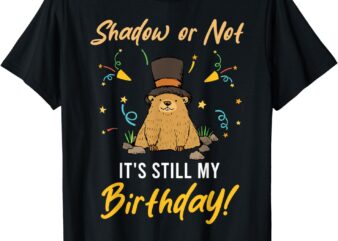 Shadow or Not It’s Still My Birthday Groundhog Day T-Shirt