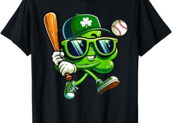 Shamrock Baseball Shirts Funny St Patricks Day Boys Kids T-Shirt