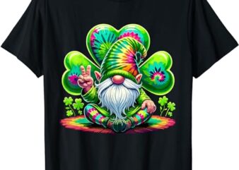 Shamrock Tie Dye Gnome St Patrick’s Day T-Shirt