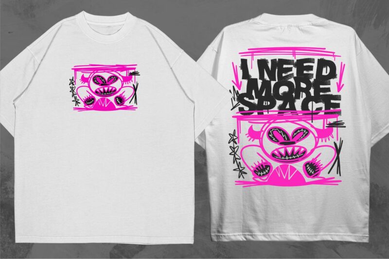 Most Trending Streetwear Mega Bundle, Graphic T shirt Vector, Y2k, Graffiti, Cyberpunk, Brutalism, Urban T-shirt Designs Commercial Use