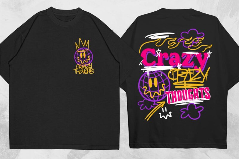 Most Trending Streetwear Mega Bundle, Graphic T shirt Vector, Y2k, Graffiti, Cyberpunk, Brutalism, Urban T-shirt Designs Commercial Use