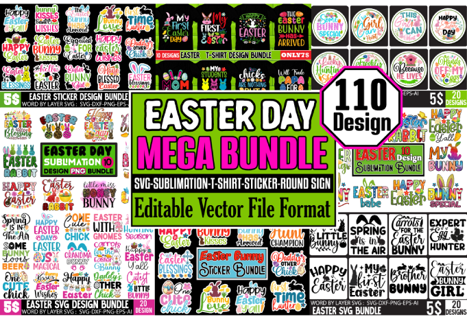 Easter Day Mega Bundle Happy Easter Day Mega Bundle PNG File, 50+ Easter PNG, Happy Easter Bundle Png, Retro Easter PNG, Easter Life Png, Fu
