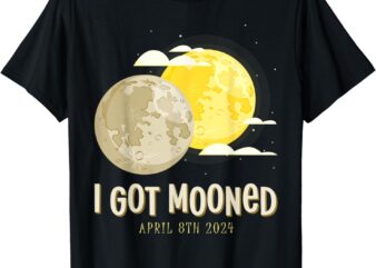 Solar Eclipse 2024 T Shirt I Got Mooned Total Eclipse T-Shirt