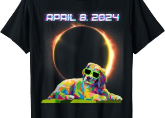 Solar Eclipse Shirt 2024 April 8 Dog Solar Eclipse Glasses T-Shirt