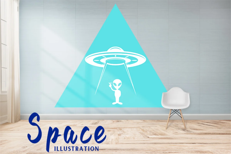 Space Illustration and Seamless Pattern Combo Bundle