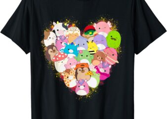 Squish Squad Heart Valentine Cute for Kids Boy Girls T-Shirt